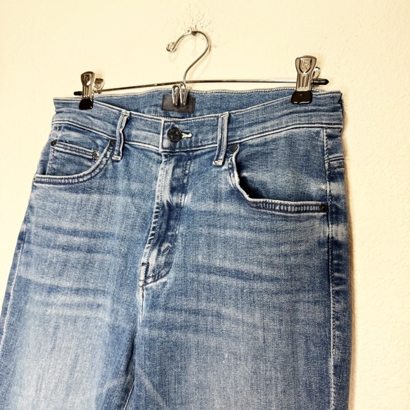 MOTHER Insider Crop Step Fray Jeans Sorry I'm Staring - Picture 6 of 14